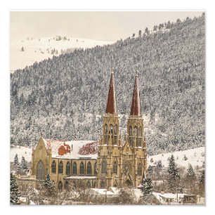 Gothic Style Cathedral in Helena, MT Photo Print Foto Afdruk
