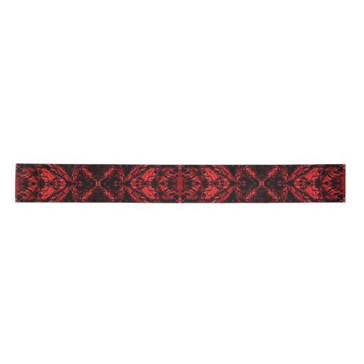 Gothic Style Inkblot Test Red en Black Ribbon Lint (Voorkant)
