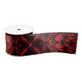 Gothic Style Inkblot Test Red en Black Ribbon Lint (Spoel)