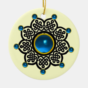 GOTHIC SUN Blue Sapphire, Red Ruby Pareltjes Keramisch Ornament