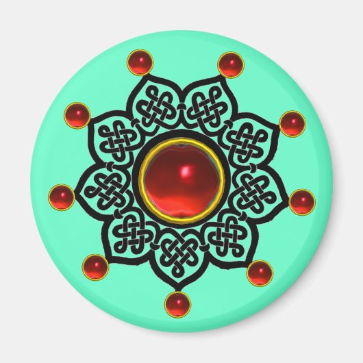 GOTHIC SUN Red Ruby Gem Magneet (Voorkant)