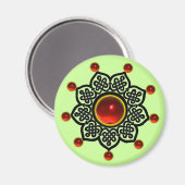 GOTHIC SUN Red Ruby Gem Magneet (Voorkant / Achterkant)