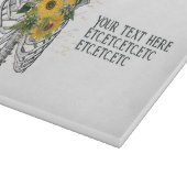 Gothic Sunflower Skeleton Snijplank (Hoek)