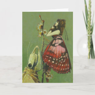 Gothic Surreal Moths Greetings Kaart