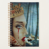 Gothic Surreal Unieke Collage Sad Queen of Hearts Planner (Voorkant)