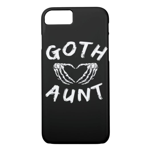 Gothic Tante Funny Emo Tante Punk Schattige Skelet Case-Mate iPhone Case (Achterkant)