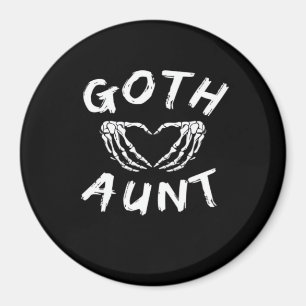 Gothic Tante Funny Emo Tante Punk Schattige Skelet Magneet