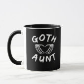 Gothic Tante Funny Emo Tante Punk Schattige Skelet Mok (Links)
