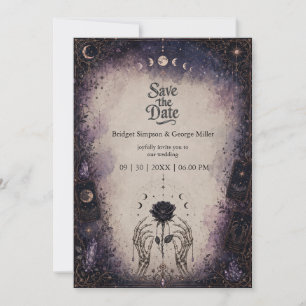 Gothic Tarot Maan Roos Skelet Bruiloft Kaart