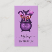 Gothic-thema make-up borstel set visitekaartje (Voorkant)