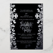 Gothic Theme Black Bachelorette Party Folie Uitnodiging (Voorkant)