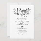 Gothic Til Death bruiloft uitnodiging (Voorkant)