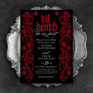 Gothic Til Dood Bruiloft Kaart
