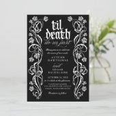 Gothic Til Dood Bruiloft Kaart (Staand voorkant)