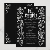 Gothic Til Dood Bruiloft Kaart (Voorkant / Achterkant)