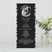 Gothic Till Death Do Us Part Een Skeleton-bruiloft Programma (Staand voorkant)