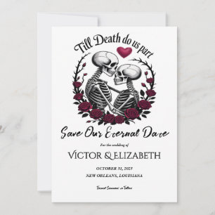 Gothic Till Death Do Us Part Skeleton Roos bruilof Save The Date