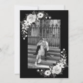 Gothic Till Death Do us Party Zwart Bloemen Bruilo Kaart (Achterkant)