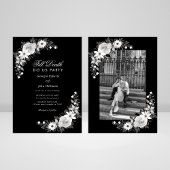 Gothic Till Death Do us Party Zwart Bloemen Bruilo Kaart