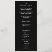 Gothic Till Death Rozen Skelet Zwart Huwelijk Programma (Achterkant)