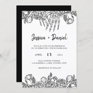 Gothic Till Death Weddenschap Uitnodiging