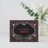 Gothic To my unusual Valentine  Briefkaart (Staand voorkant)