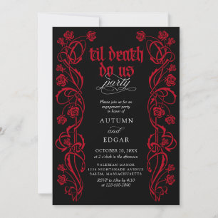 Gothic Tot de Dood Bruiloftsfeest Kaart