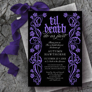 Gothic Tot de Dood Bruiloftsfeest Kaart