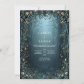 Gothic Twilight Forest Archway Peach Floral Misty Kaart (Voorkant)