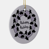 Gothic Unhappy Feestdagen Wreath Keramisch Ornament (Rechts)