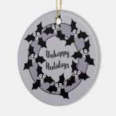 Gothic Unhappy Feestdagen Wreath Keramisch Ornament (Links)