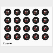 Gothic Valentine  Ronde Sticker (Vel)