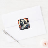  Gothic Vampier Vrouw Vierkante Sticker (Envelop)