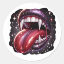 Gothic Vampierlippen Donkere Fantasy Sticker