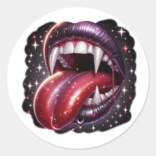 Gothic Vampierlippen Donkere Fantasy Sticker