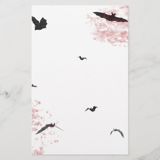 Gothic Vampire Bat Stationery Briefpapier (Voorkant)