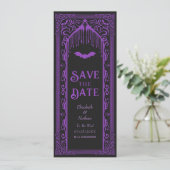 Gothic Vampire Cathedraal Save the Date Kaart (Staand voorkant)