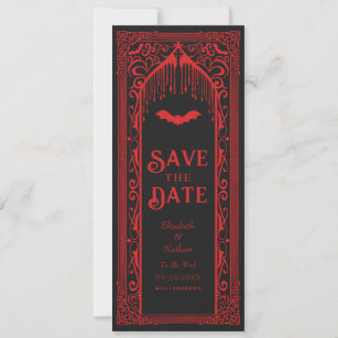 Gothic Vampire Cathedraal Save the Date Kaart