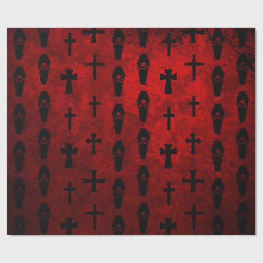 Gothic Vampire Coffin Gift Wrap Cadeaupapier (Vlak)