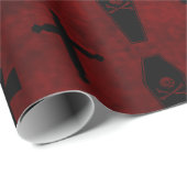 Gothic Vampire Coffin Gift Wrap Cadeaupapier (Rol Hoek)