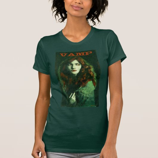 Gothic Vampire Lady T-shirt (Voorkant)