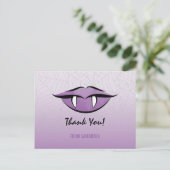 Gothic Vampire Lips Halloween Birthday Hartelijk d Briefkaart (Staand voorkant)