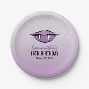 Gothic Vampire Lips Halloween Birthday Paper Bord