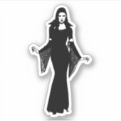 Gothic Vampire Woman Horror Sticker (Voorkant)