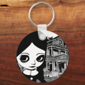 Gothic van de grote ogen sleutelhanger (Voorkant)