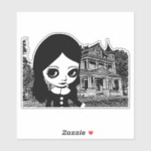Gothic van de grote ogen sticker (Vel)