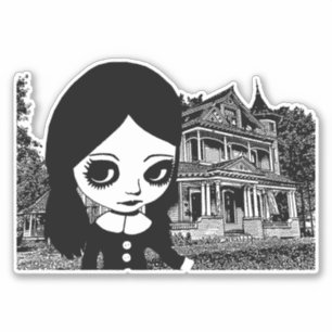 Gothic van de grote ogen sticker