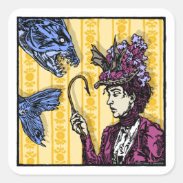 Gothic van de Pop Nightmare Surreal Vierkante Sticker
