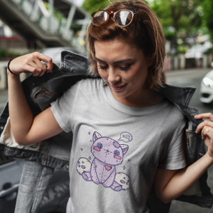 Gothic van pasta, gespoten kat t-shirt