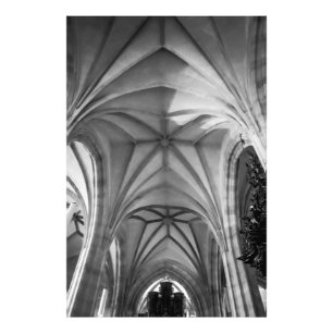 Gothic vaults kathedraal plafond foto afdruk